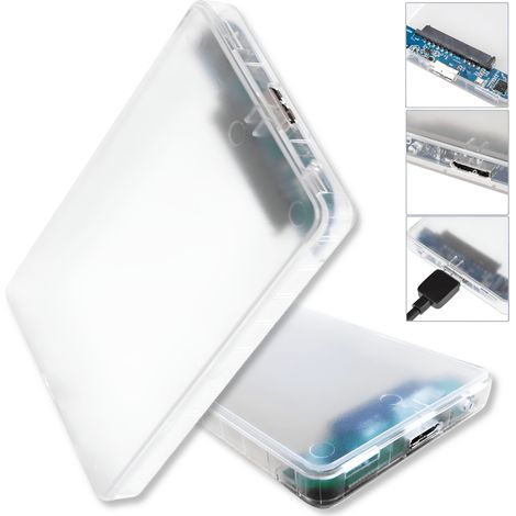 Box esterno per SSD/HDD/SATA da 2,5 pollici con USB 3.0 e adattatore 7 x 9,5 (1/5)