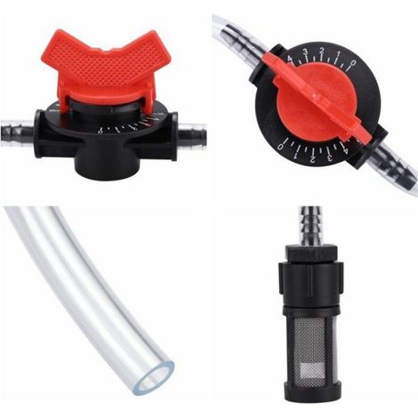 Injecteur d'engrais Venturi, kit de dispositif d'irrigation de jardin Injecteur d'engrais G3 / 4 + interrupteur + filtre+tube d'eau (1/4)