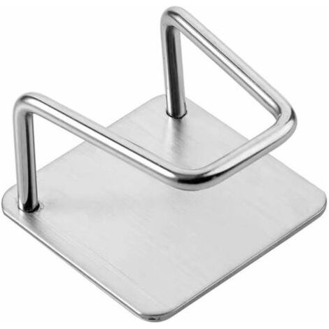 QORVA-4 Pièces Porte Évier Éponge, Porte Éponge de Cuisine, Porte Éponge Adhésif, Crochet Évier Éponge, Sans Perçage Acier Inoxydable Étanche Porte-Évier Éponge pour Évier de Cuisine, Cuisine, Récur (1/5)