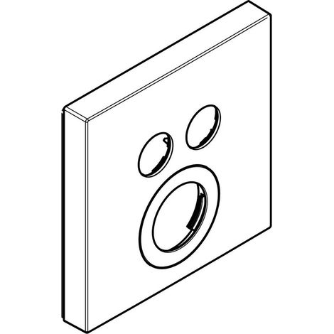 Hansgrohe HG Rosette 155 / 155 mm für Unterputz Thermostat ShowerSelect Mattschwarz, 92217670