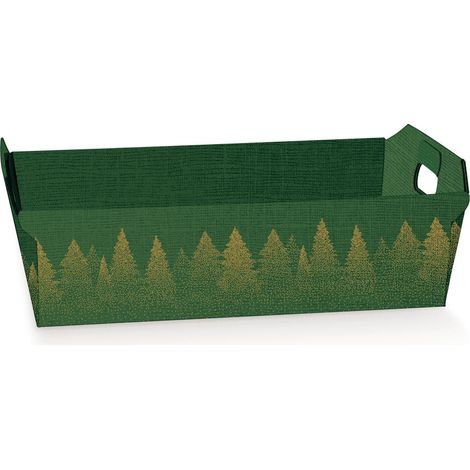 Scotton Cesto Natale Incollato 400 x 300 x 120 Mm Green Forest 1 Pz