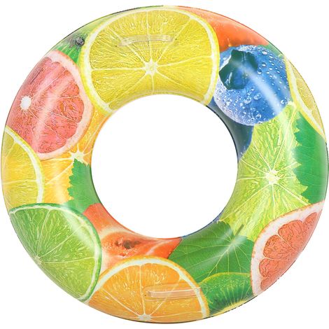 Aufblasbarer Schwimmring mit Früchten für Kinder, Babypool-Schwimmring, runder Schwimmspielzeug-TrainerM (1/5)