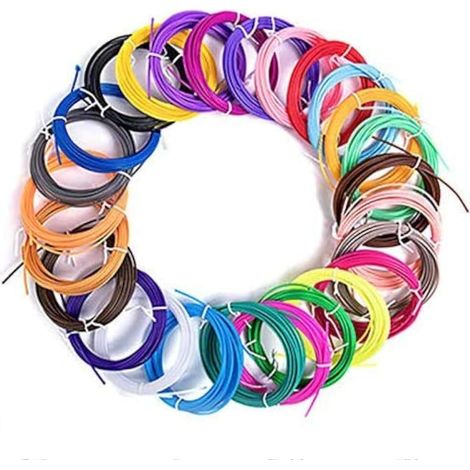 Stylo 3D filament PLA 10 couleurs - 1,75 mm, 5 mètres chaque couleur - Convient pour la majorité des stylos d’impression 3D et imprimantes 3D (1/5)