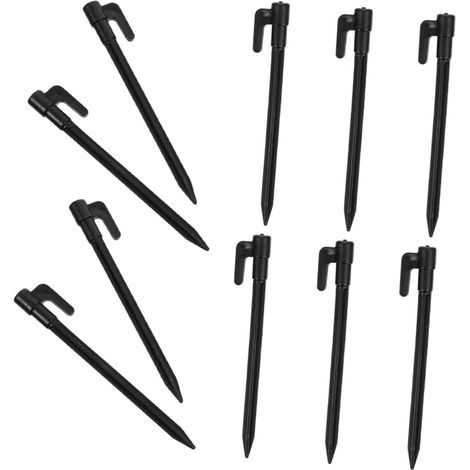 10pièces Piquets De Tente Plastique pour Sable Jardin Et Camping Résistants Au Vent Faciles à Installer Transporter Accessoires Extérieur (1/4)