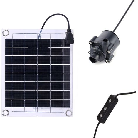 (Type B) Pompe à eau solaire sans balais 30 W 800 l/h 18 V CC, silencieuse, pour jardin, piscine, bassin, abreuvoir à oiseaux, fontaine extérieure, cascade, décoration (1/5)