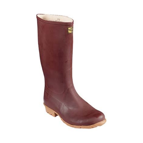 Stivali in Gomma Naturale Calandrata - Ginocchio Foderato - Marrone 45 - Marrone (1/5)
