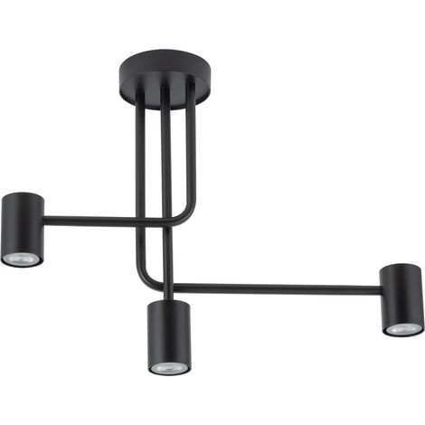 Plafoniera moderna nera Luis 3 luci GU10 25W Sigma (1/5)