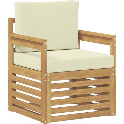2 Pezzo Set di divani da esterno Salotto da Giardino Poliestere Bianco e Crema (1/5)