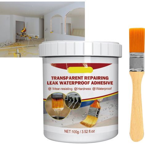 Agent de revêtement transparent imperméable, étanche, isolant, mastic brillant brossé pour sols (1/5)