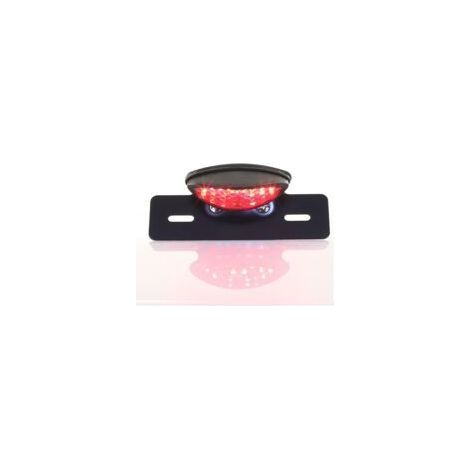 Convient aux motos Lntyq, feux arrière rouges à LED, feux de freinage, éclairage de plaque d'immatriculation, modification rétro universelle. (1/2)