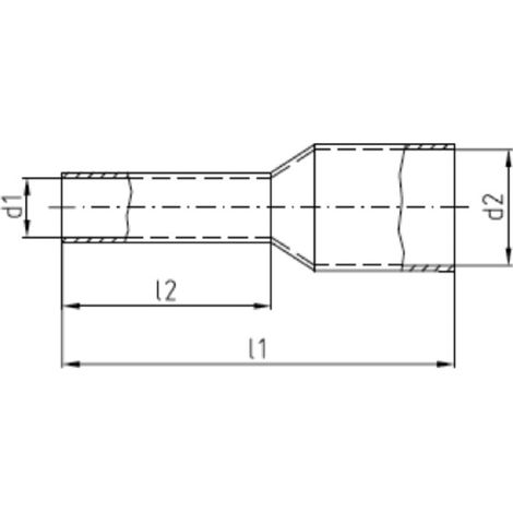 Intercable Isolierte Aderendhülsen 0,5qmm 8mm weiß ICIAE058STF 500 Stk