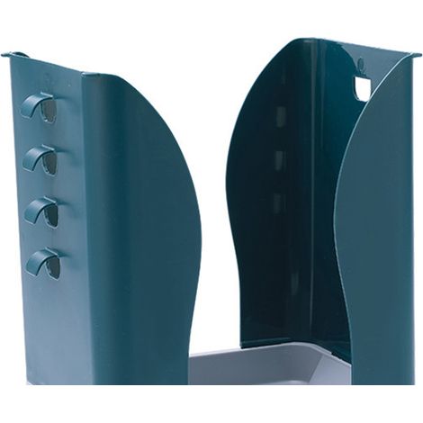 Poubelle en plastique extensible avec support pour sac poubelle, grande capacité, pour cuisine et salle de bain, bleu-gris (1/4)