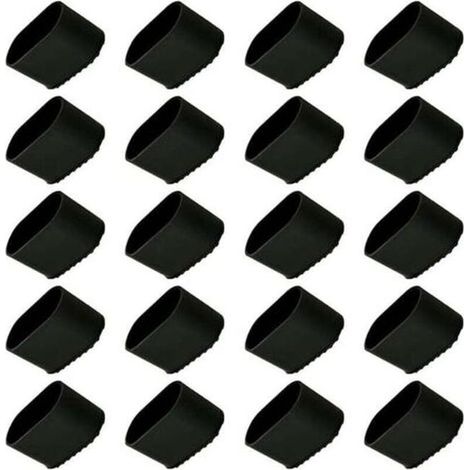 Tappi per sedie, 20 pezzi, tappi protettivi per gambe, sedia in plastica, 40x20 per tubi ovali (1/4)