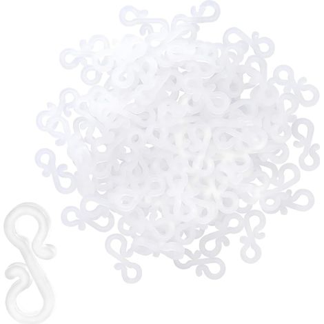 100 Pièces Crochets en S Décoration de Noël, Mini Crochets de Gouttière en Plastique, Crochets de gouttière, pour Mariage, Noël, Halloween, Jardin, Arbre, Maison, Décoration (1/5)