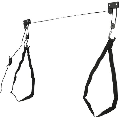 Système de rangement au plafond pour kayak, conception robuste, noir (1/2)