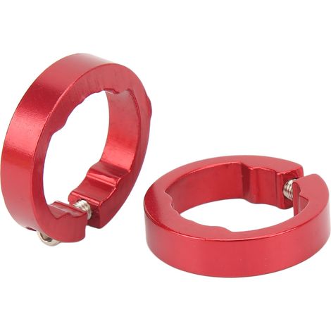 2 Étriers de Serrage pour Poignées de Vélo en Aluminium, Pratiques et Esthétiques, pour Guidon de 22,2 mm, Rouges (1/5)