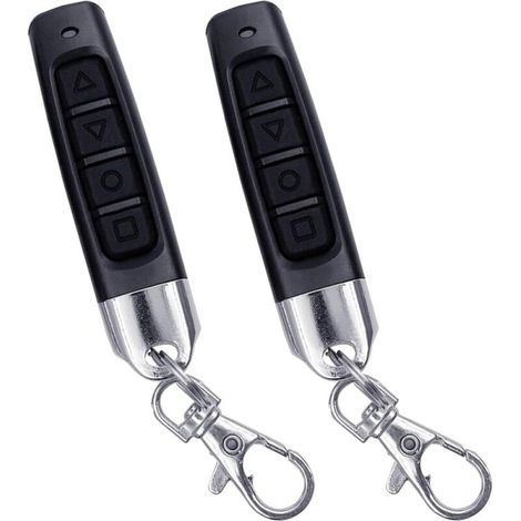 2pcs Telecommande Universelle Portail, Codes Fixes et Codes d'apprentissage, Clonage Télécommande 433 MHz, Adaptée aux Portes de Garage, Télécommande Universelle sans Fil Porte clés Duplicateur (1/5)