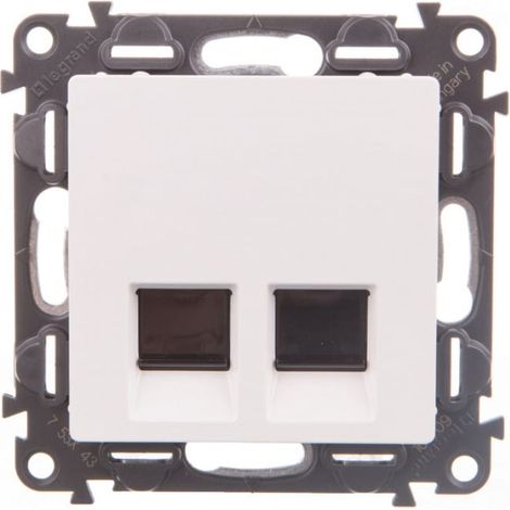 Valena life Double prise informatique RJ45 cat.6 UTP blanche 753143