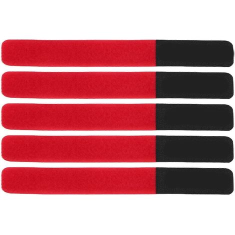 DUUTI Lot de 5 sangles pour pompe à vélo, fixation et rangement réglables et réutilisables, rouge