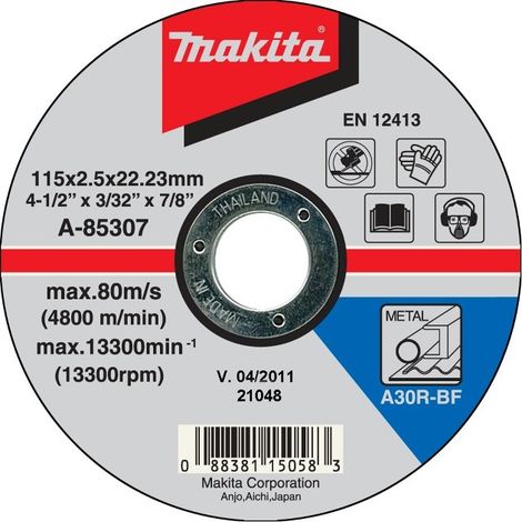 MAKITA A-85307 Metal grinding disc 115mm x 2.5mm x 22.23mm