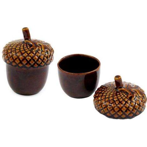 Ensemble de 2 pots de rangement en grès Gland