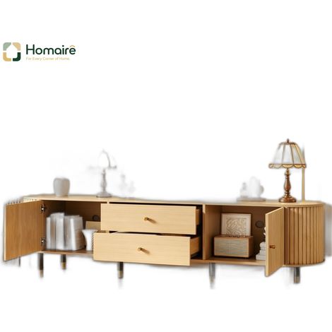 TV-Ständer MDF natur 180 x 40 x 58 cm HOMAIRE (1/5)