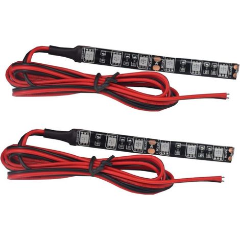 Set mit 2 universellen gelben LED-Blinklichtleisten 5050 12V für Fahrräder, Motorräder und Fahrzeuge