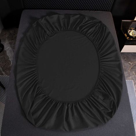 DRAP HOUSSE COTON 200x200+25 NOIR (1/3)