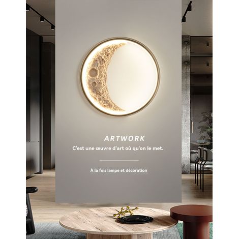 Applique murale extérieure en forme de croissant, alimentée par secteur, étanche IP65, adaptée aux murs extérieurs de villas et aux jardins, avec un effet d'éclairage ambiant en forme de lune, lumière (1/5)