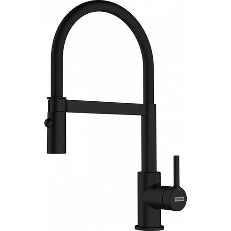Franke Lina - Spültischarmatur FC 2583.901, mit flexiblem Arm und Brause, mattschwarz 115.0725.838