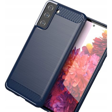 Coque souple Carbon Case pour Samsung Galaxy S21+ 5G (S21 Plus 5G) bleue (1/5)