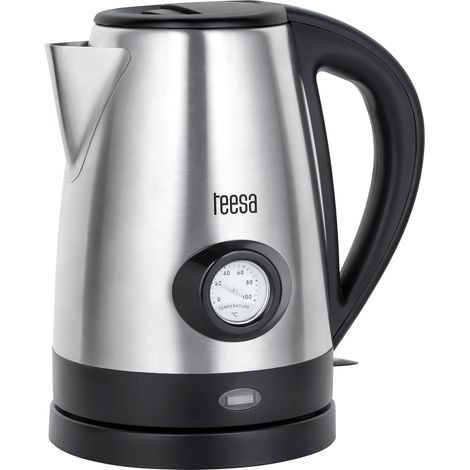Bouilloire électrique avec indicateur de température d'eau, TEESA, inox, 2200W, 1,7L (1/5)