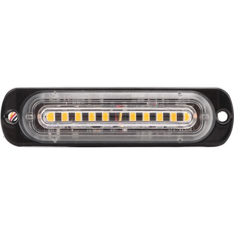 Feu de signalisation latéral 12V/24V 36W à une rangée de 10 LED, gyrophare stroboscopique d'urgence pour camions, SUV et autres véhicules (1/5)