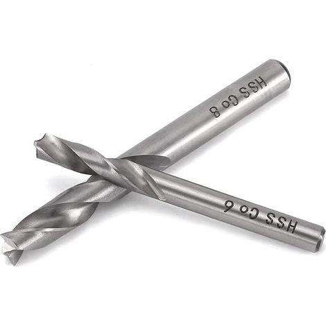 Juego de 2 brocas para soldadura por puntos, brocas para soldadura por puntos HSS Co M6 y M8, juego de herramientas de soldadura y perforación de acero de alta velocidad y cobalto para carrocería. (1/5)