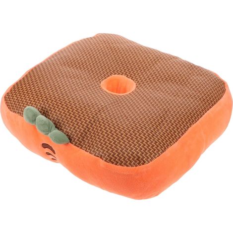 Coussin Ergonomique de Chaise en Peluche Orange, Augmente la Hauteur du Siège et Stable Utilisation Prolongée, pour Chaises de Bureau et Sièges de Voiture (1/5)