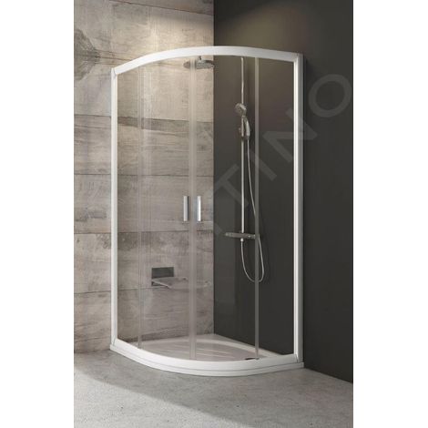 Ravak Blix - Cabine de douche quart de rond BLCP4-90, 880-900 mm, blanc/verre clair 3B270100Z1 (1/4)