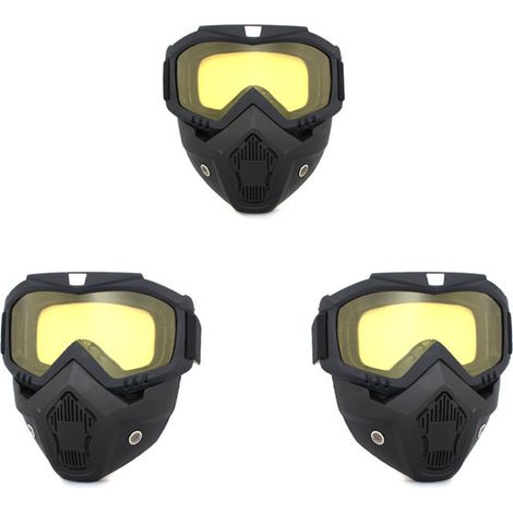 Lunettes de protection coupe-vent pour moto tout-terrain, équipement de démontage, visière de protection, monture noire, imitation rouge. (1/5)