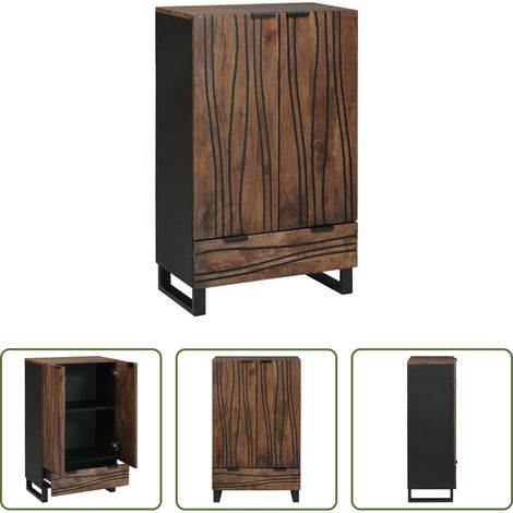 vidaXL Buffet marron - Buffet Marron 60 x 33 x 100 cm bois de manguier massif (1/5)
