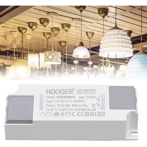 Convertisseur d'alimentation LED, Pilote d'alimentation LED AC 100‑277V vers DC 32‑69V Transformateur de Pilote LED pour Lampes D'intéRieur et D'extéRieur (1/5)