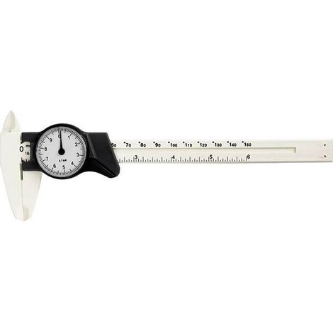 Ulisem0–150 mm Messschieber aus Kunststoff, Messuhr, Lineal, Messgerät, professionelle Messwerkzeuge für die Maßmessung (weiß)
