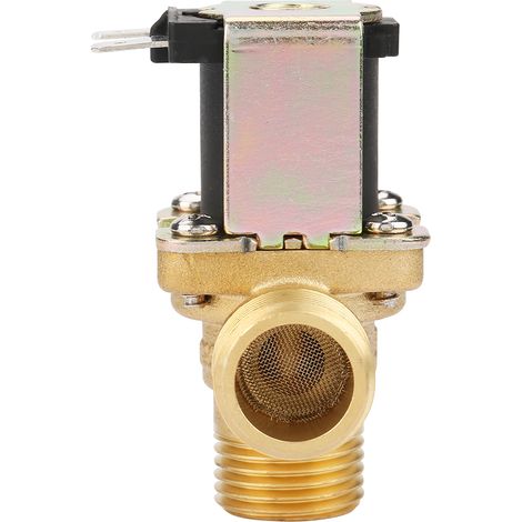 Électrovanne d'entrée d'eau à commande pilote, en laiton, 24 V CC, G1/2, normalement fermée. (1/5)