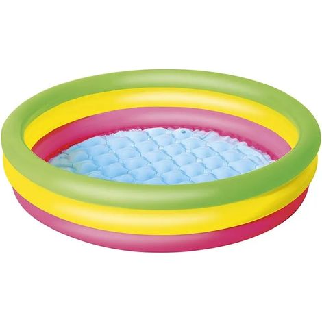 Piscina Hinchable Infantil 3 Aros Suelo Acolchado Bestway