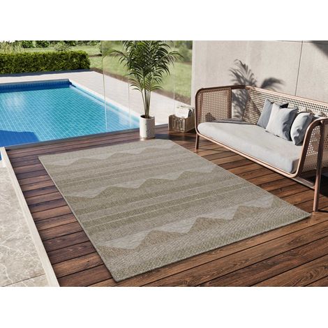 ATTICGO Tapis d'extérieur ethnique ORIA 13 Naturel 126x190 cm (1/4)