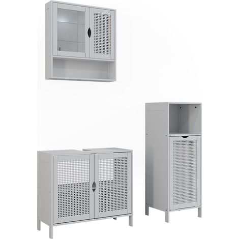Conjunto de muebles de baño de 3 piezas Liora, Blanco, 3 partes, Vicco (1/5)