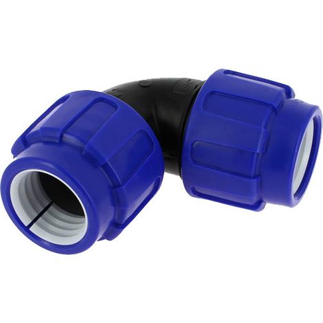 Coude 90° polypropylène égal compression 16bar PE Ø63 (1/2)
