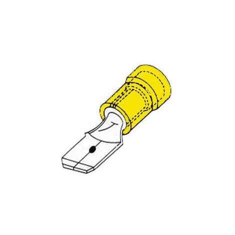 Cosse Male 6 4mm Jaune