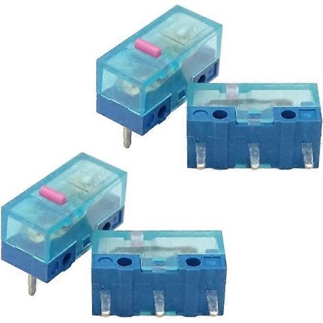 Interrupteur de fin de course momentané à bouton-poussoir pour souris gaming HUANO bleue, 3 broches, 0,74 N (1/4)