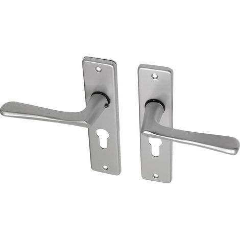 Poignée de porte avec bouclier en aluminium modèle papillon - Par
