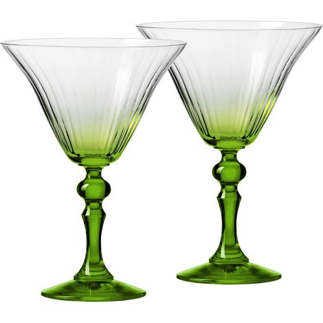 Verres à Martini 2 x 170 ml, Pied Vert Claire, Collection Bubble (1/5)