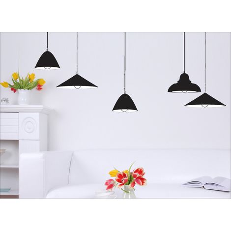 Sticker Mural Lampe Silhouette Abat-Jour 48x68cm - Décoration Murale Autocollant Déco, Ajoutez une Touche Décorative à Votre Intérieur. (1/3)